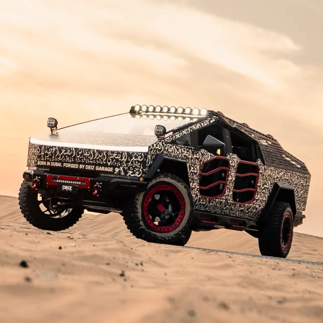 Tesla Cybertruck: Multi-Layer Custom Wrap with Hand-Cut Arabic Calligraphy
