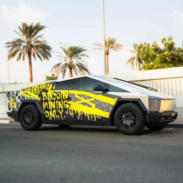 Tesla Cybertruck Cyberbeast: Full Custom Printed Vinyl Wrap Design & Installation