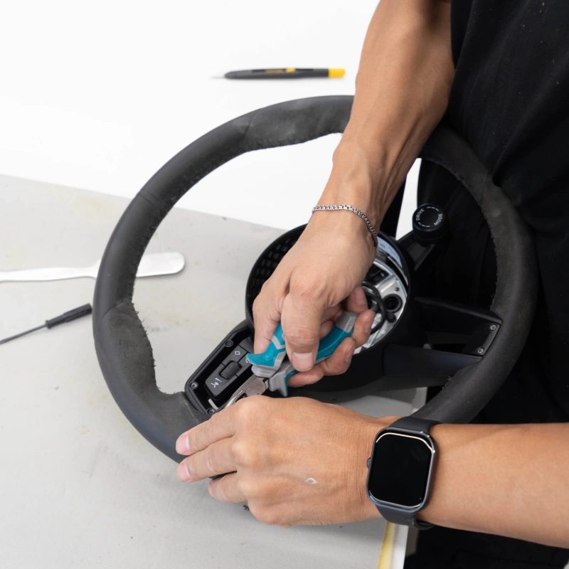 Custom Steering Wheel Re-wrapping and Design | DEIZ GARAGE