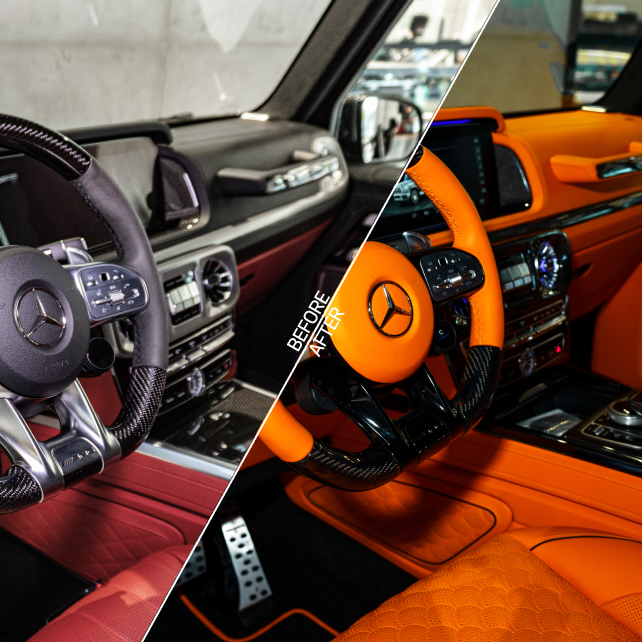 Mercedes-AMG G63: Custom Interior Upholstery with Premium Leather & Carbon Details