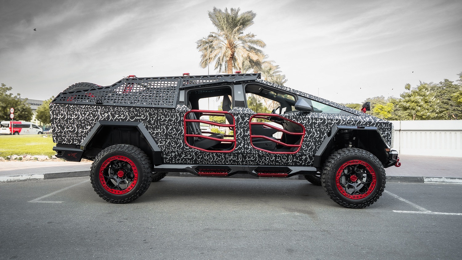 Tesla Cybertruck Arabic Calligraphy Wrap — A True Multi-Layer Custom Project